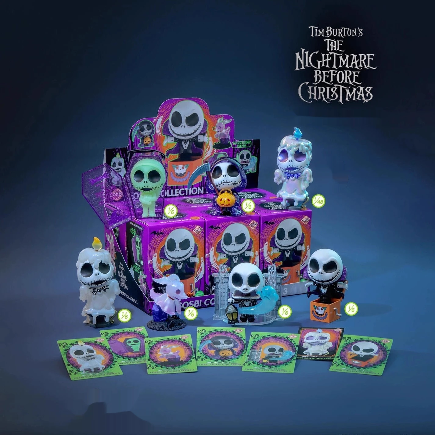 

Original New Nightmare Before Christmas Series 3 Blind Box Collectible Figures Death'S-Head Trend Toy Decorate Boy Birthday Gift