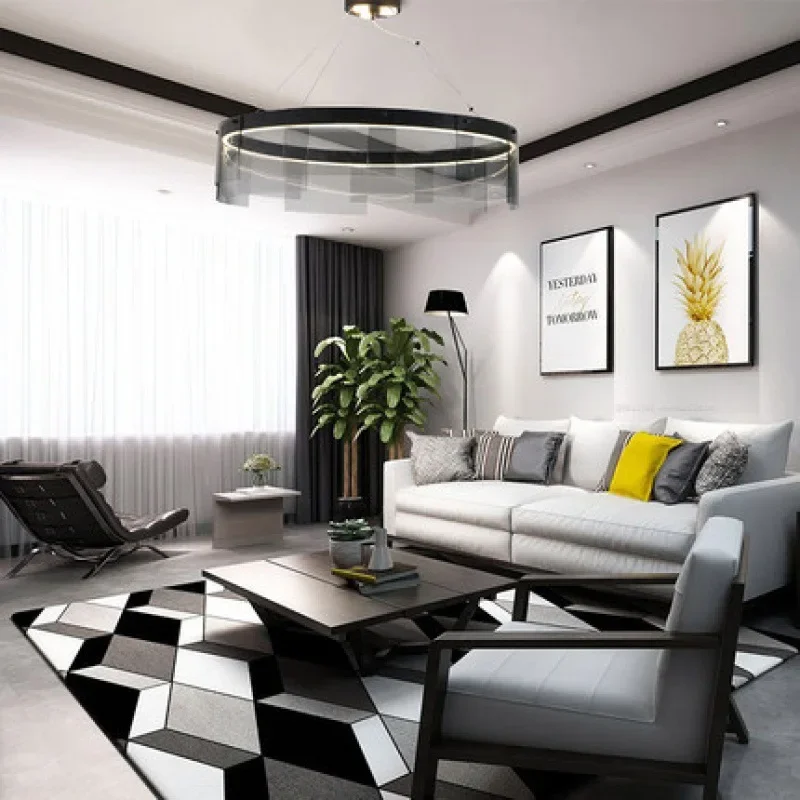Modern LED Glass Sheets Ceiling Chandeliers Are Simple and Personalized Living Dining Room Pendent Lamp Home Decor Hanging Light