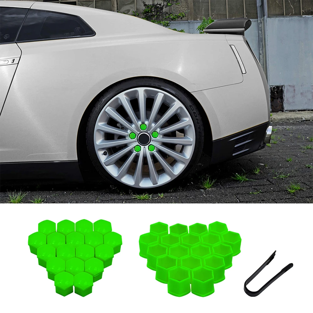 20Pcs/Set 17 19 21mm Car Wheel Nut Covers Auto Hub Screw Protection Cap Bolt Rims Auto Exterior Accessories Anti-Rust Dust Cover