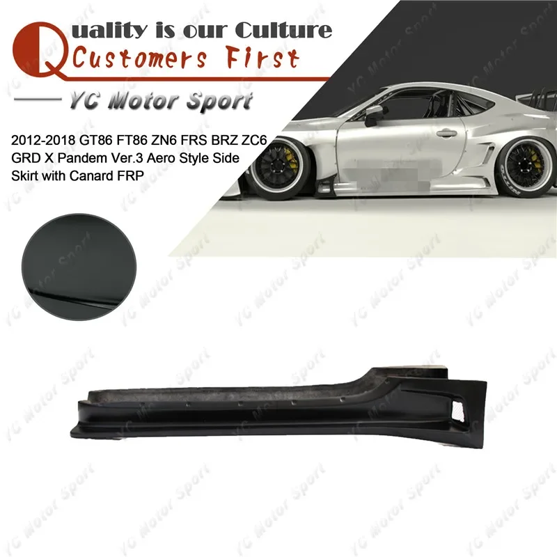 Accesorios de coche FRP fibra de vidrio GRD X PD Ver.3 falda lateral estilo Aero con Canard apto para 2012-2016 GT86 FT86 ZN6 FRS BRZ