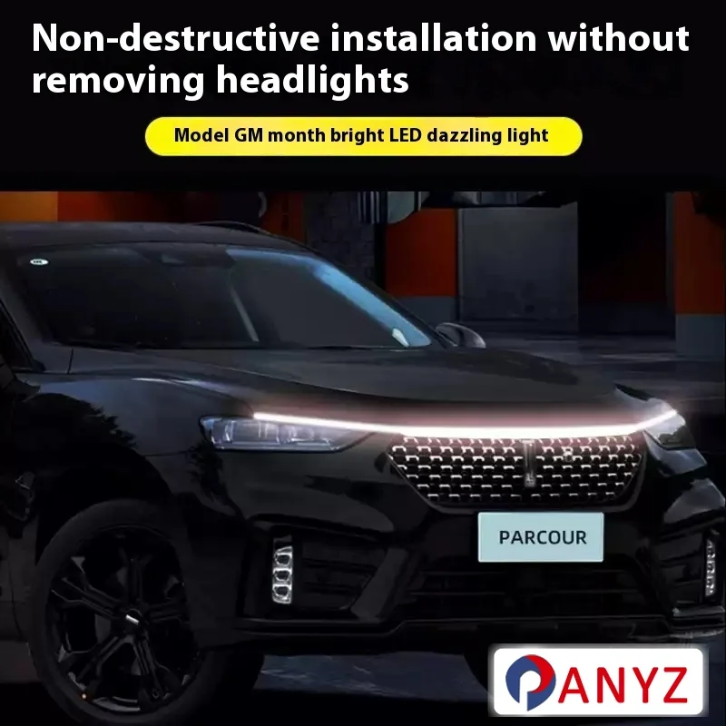 FOR Nissan Qashqai Dualis 2007-2019 LED Daytime Running Light Scan Starting Car Hood DRL Guide Decorative Ambient Lamp 12V