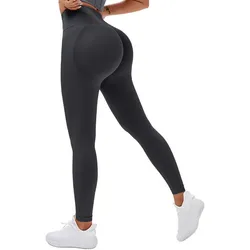 Leggings de nylon para mulheres, cintura alta, controle de barriga, calças esportivas, corrida, ioga, treino