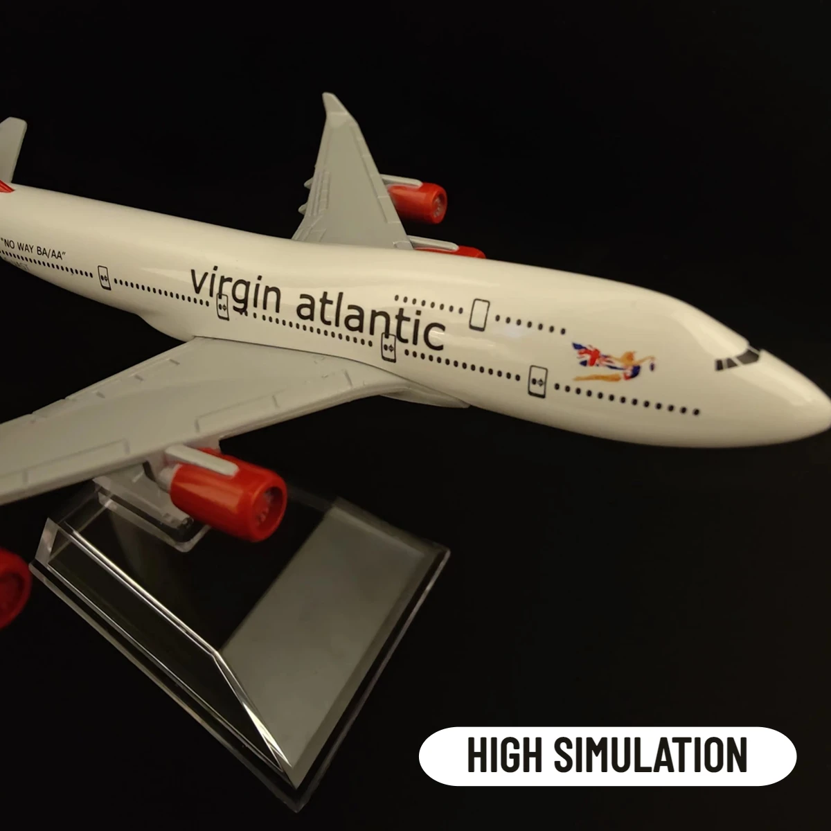 Scale 1:400 Metal Aircraft Replica Virgin B747 Airlines Boeing Airbus Airplane Diecast Model Aviation Miniature Home Boy Toy