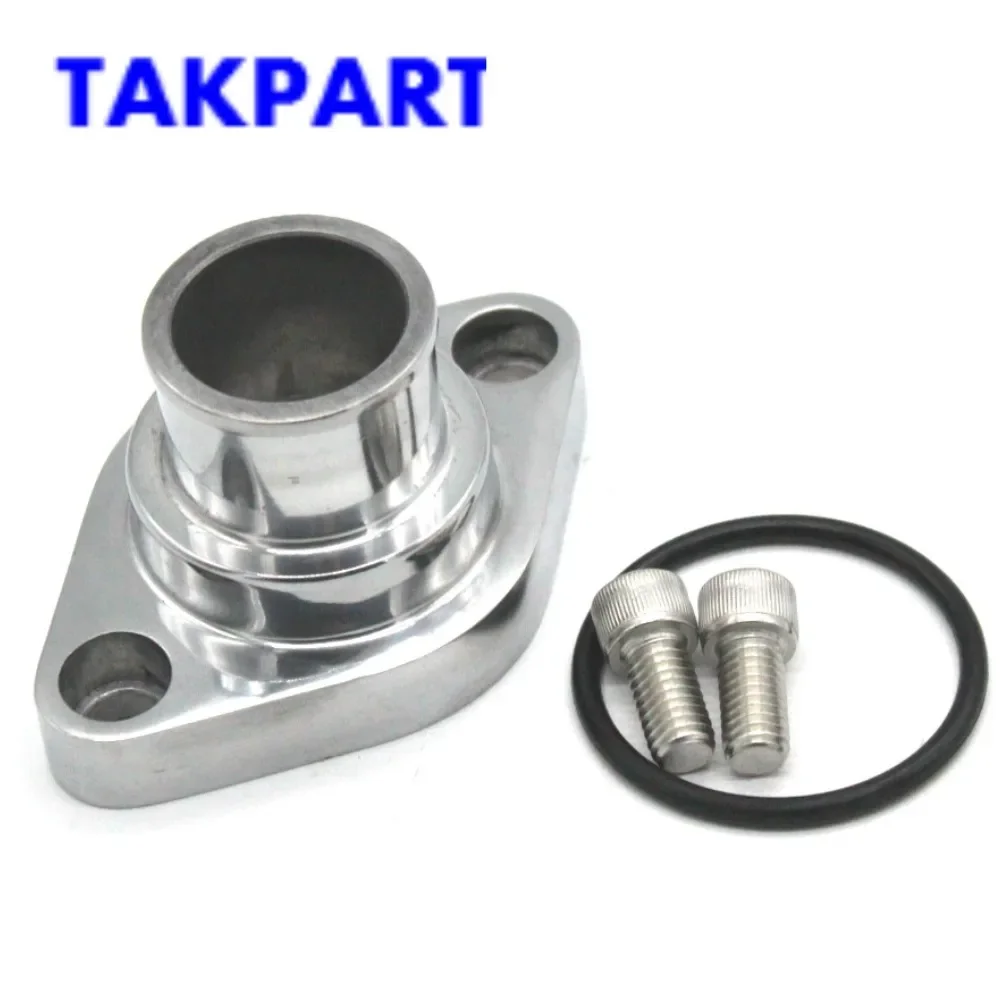 TAKPART SB BB Mopar Chrome Water Neck Thermostat 318 340 383 440 Housing Gasket Bolts