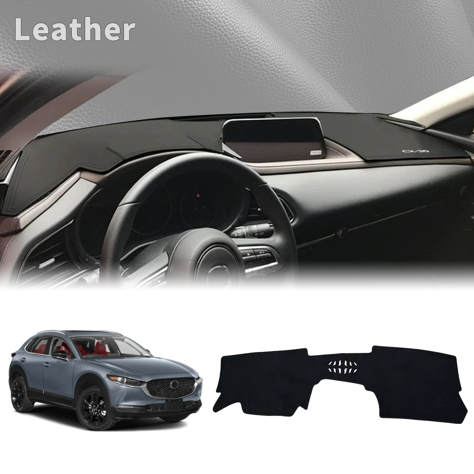 

fit for Mazda CX-30 CX30 2024 2023 2022-2019 LOGO Car Dashmat Dashboard Cover Pad DashMat Sunshade Protective Carpet Accessories