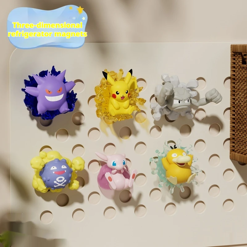 

Authentic Authorized Pocket Elf Peripheral Refrigerator Magnetic Attraction Figurine Pikachu Small-Sized Doll Dream Ornament