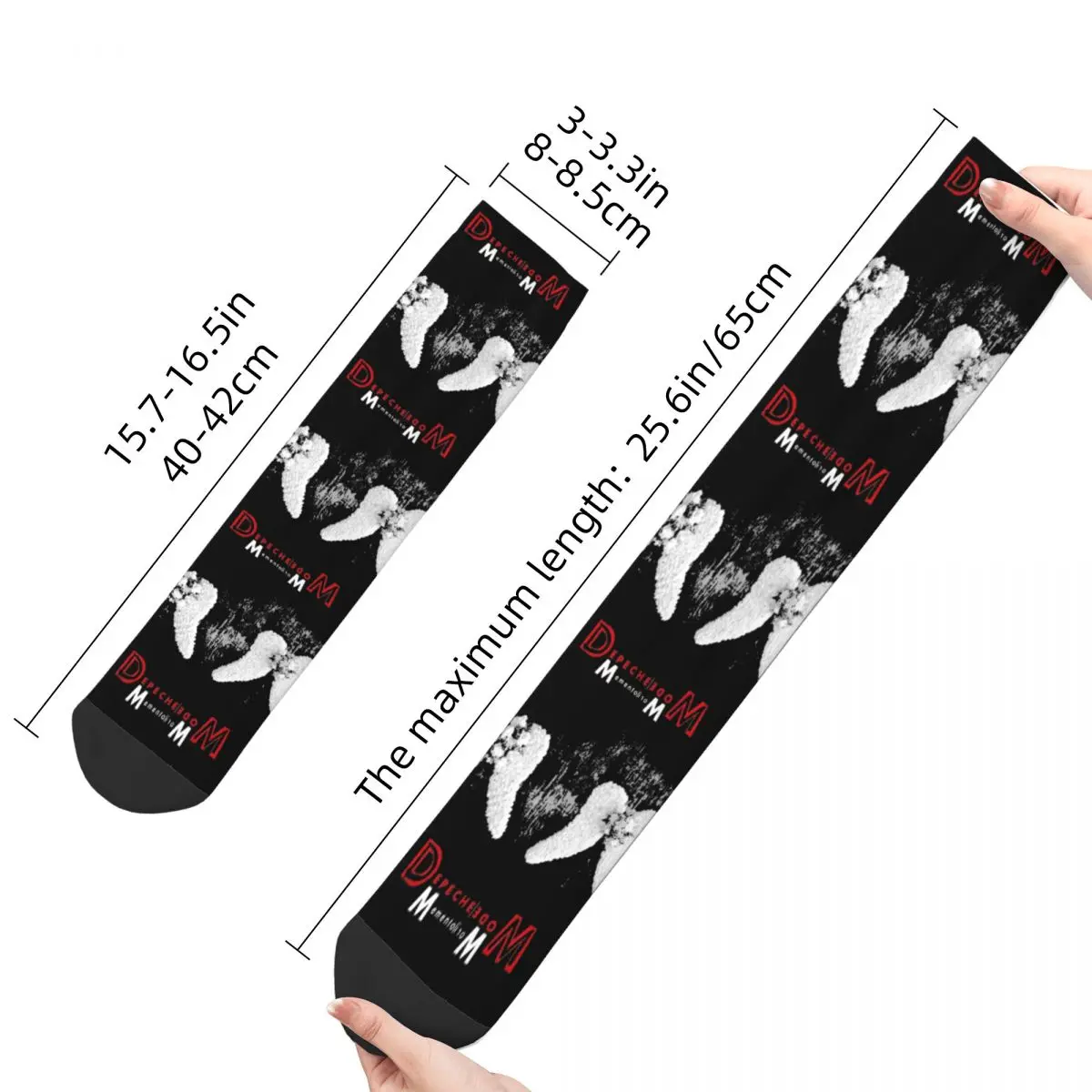 Autumn Winter Cool Unisex Depeche Cool Mode Socks Memento Mori Sweat Absorbing Crew Socks