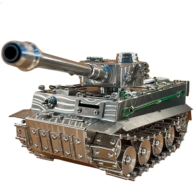 Stainless Steel Tiger Tank German Tiger Heavy Tank Alloy Tank Model Boy Toy Can Be Used As A Piggy Bank
