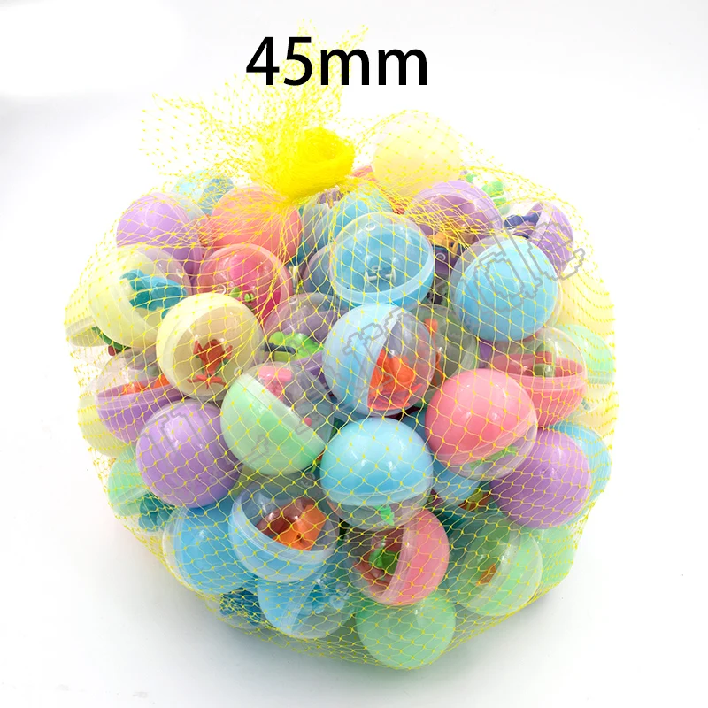 100pc/lot 45mm diameter plastic color balls capsules toys with inside mini dolls toys randomly mix for vending machine Arcade