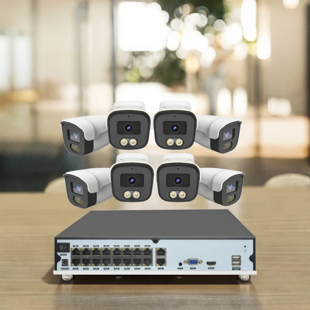 مسجل فيديو رقمي عالي الدقة 16CH NVR Kit 4K POE Network مع ضغط H.264 ورؤية ليلية #2