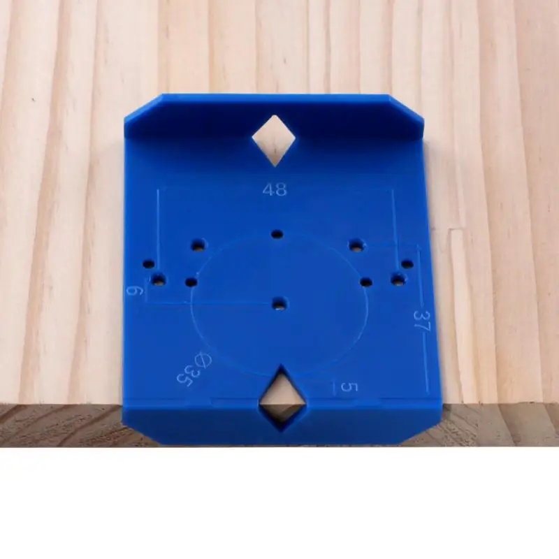 Blue Hinge Hole Drilling Guide 35mm 40mm  Locator Hole Opener Template Door Cabinets DIY Tools For Woodworking Hand Tools