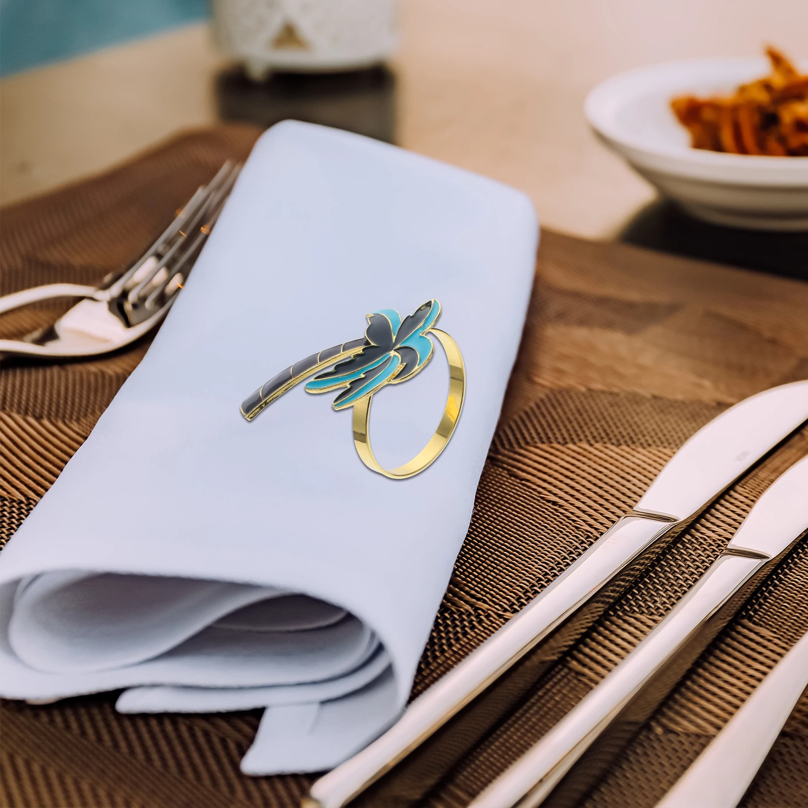

4 Pcs Coconut Tree Napkin Rings High Quality Table Decor Home Restaurant Party Supplies Realistic Design Rich Colors Napkin