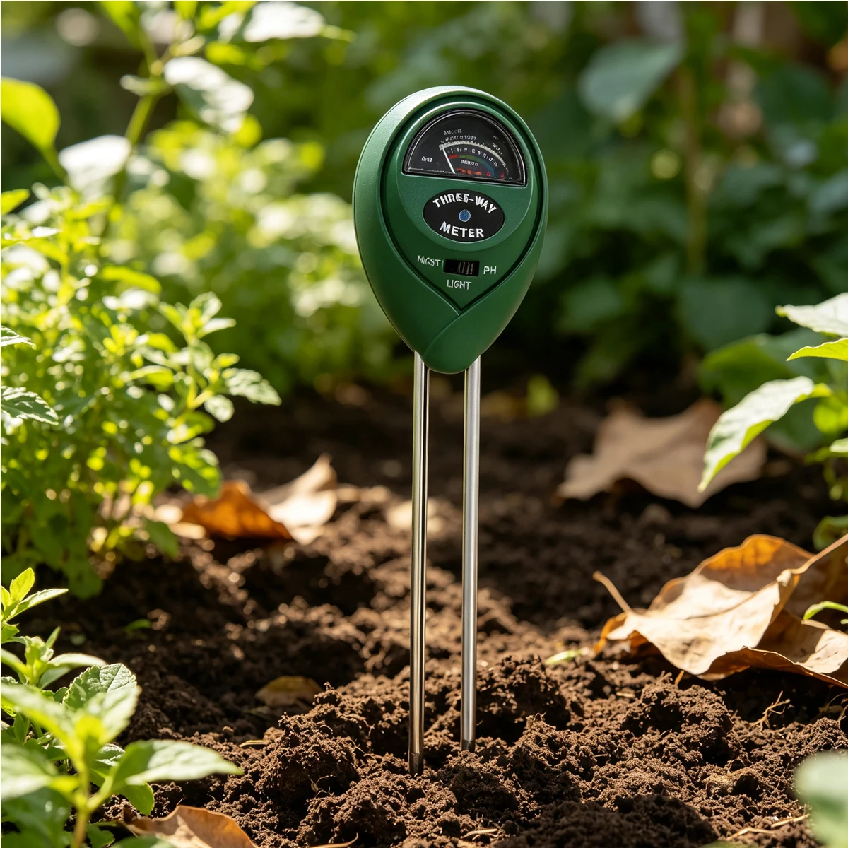 3 in 1 Soil PH Meter Sunlight Acid-base Humidity Tester Garden Flowers Ground Moisture Plants Indicator Zha Measuring Instrument