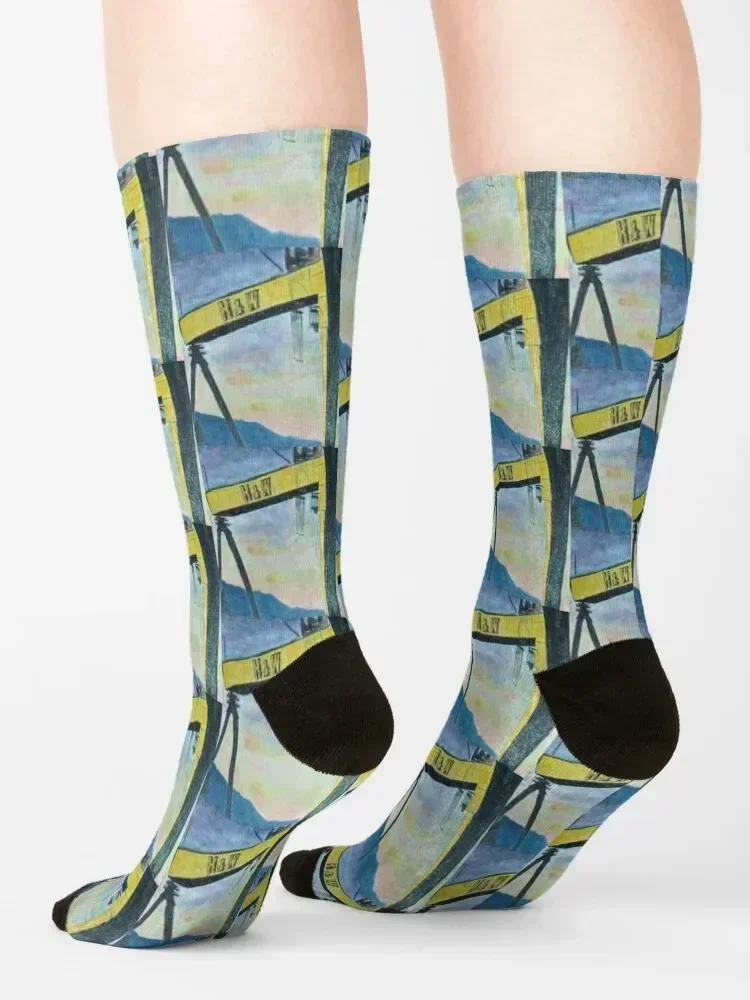 Samson and Goliath, Belfast, cranes Socks summer halloween luxe custom Socks Men's Women's