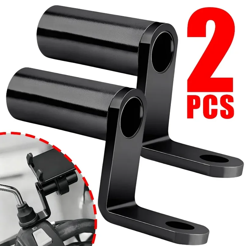 Motorcycle Mirror Extender Riser Universal CNC Aluminum Side Mirror Adapter Bracket Motorbike Scooter E-Bike Modification Parts