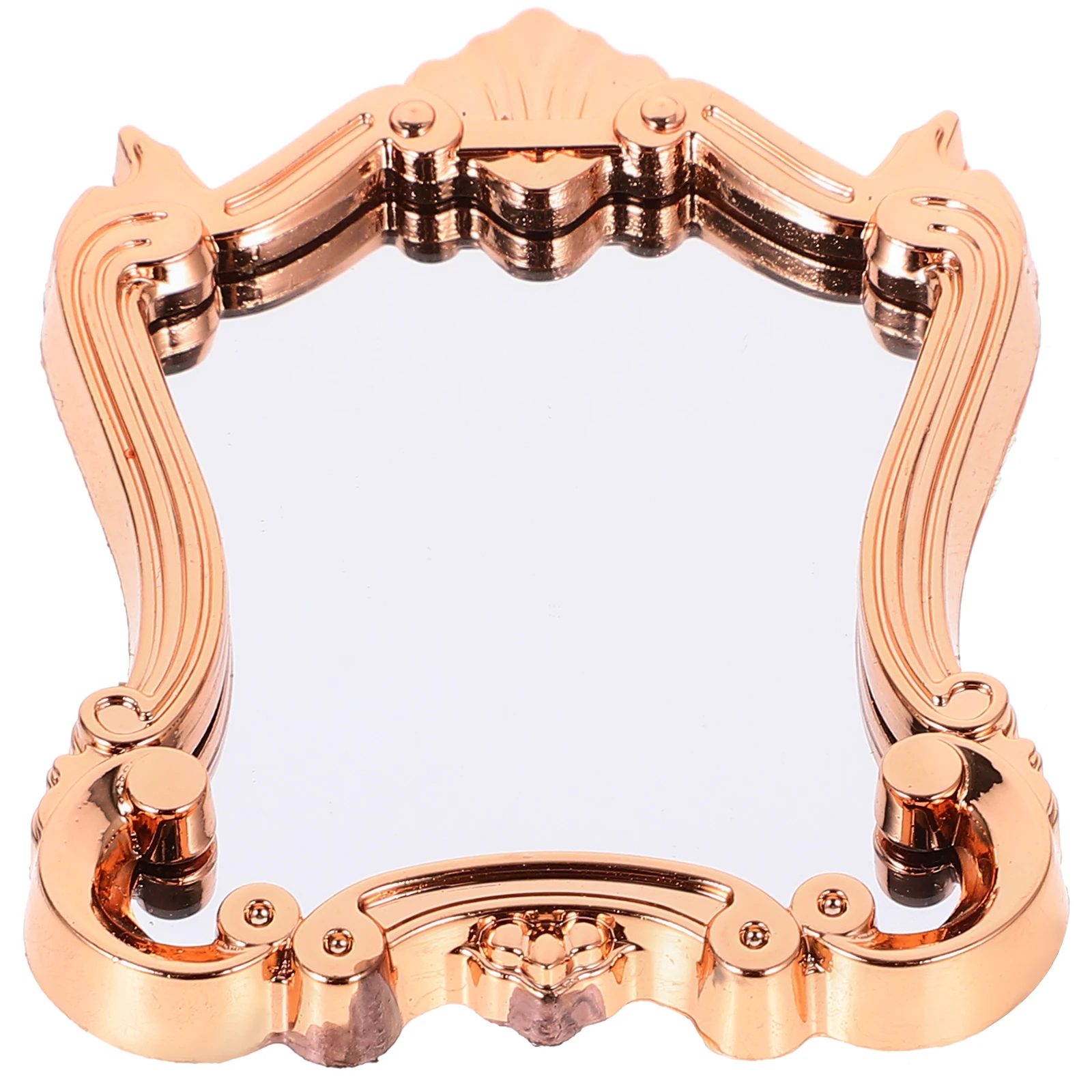 Miniatuurspiegel voor huisdecoratie Barokke stijl Muur Mini-spiegels Set Plastic Fantasiespeelgoed Lichtgewicht Veilig