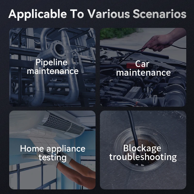 ANESOK S43-OTG Factory 5Inch Screen Industrial Waterproof Pipe Inspection Borescope Car Detector USB Endoscopic  Full HD