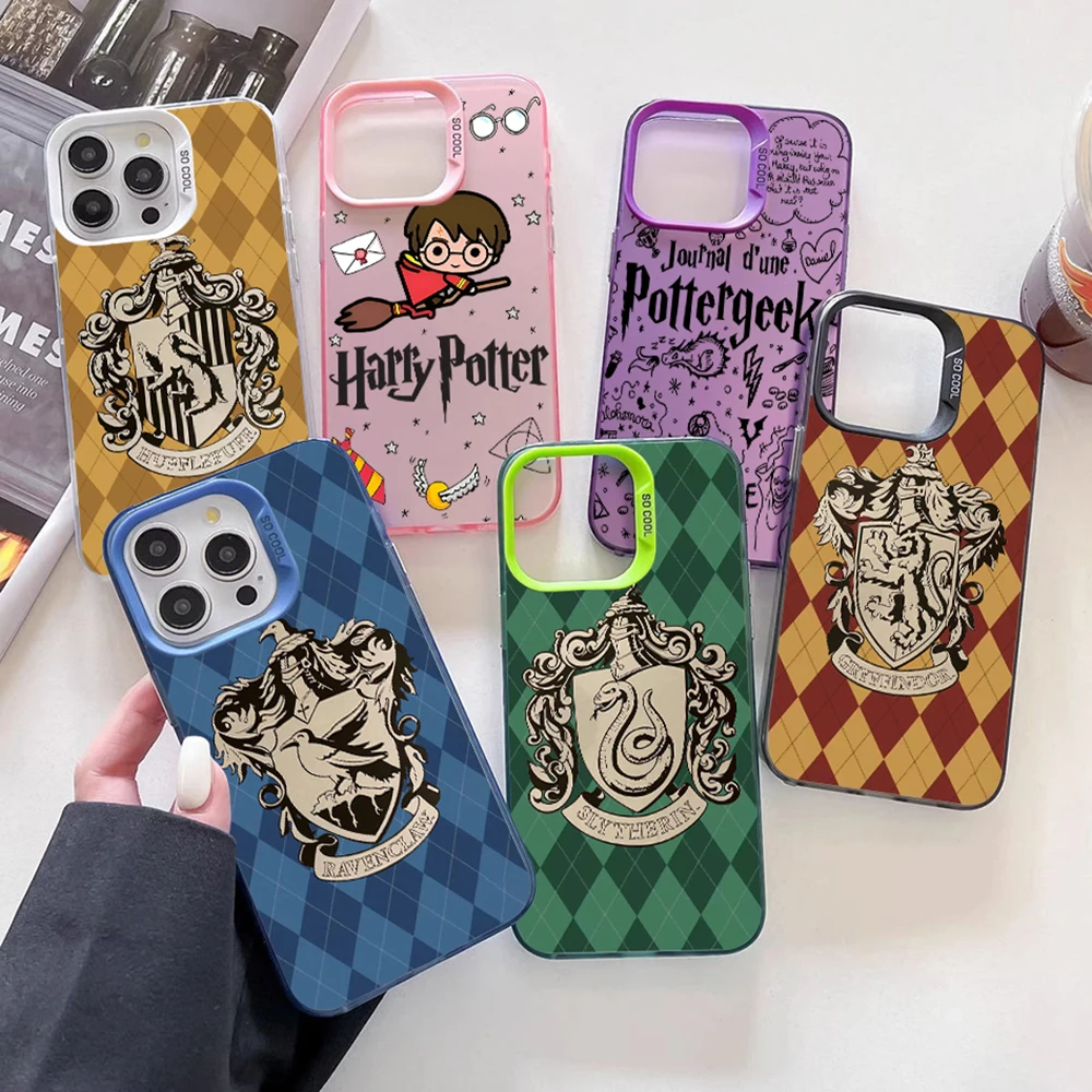 Cool PotterS Wand HarrieS Logo Phone Case For iPhone 16 15 14 13 12 11 Pro Max X XR 8 7 Plus Candy Matte Shockproof Back Cover