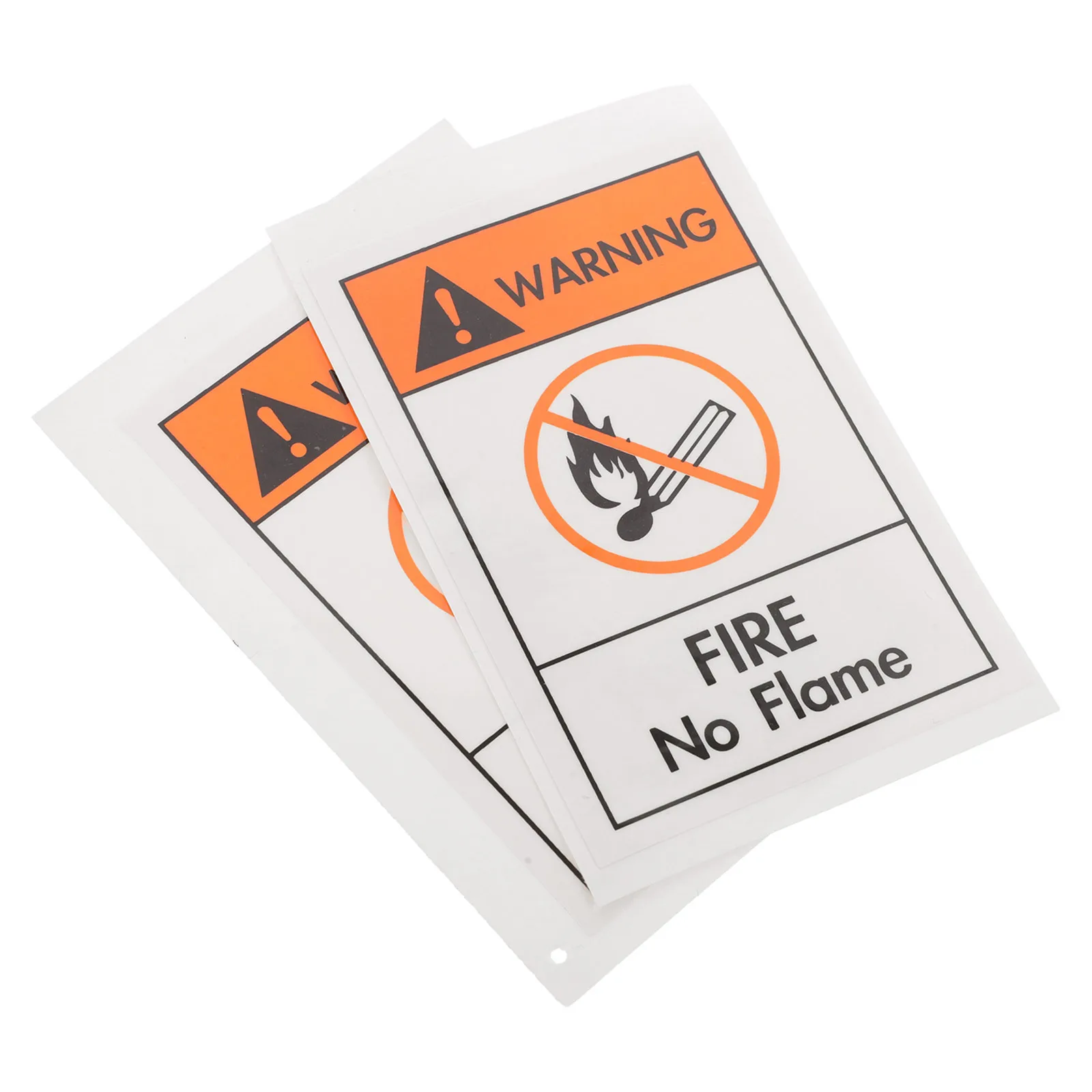 

2Pcs Warning Sticker No Open Flames Durable Safety Sign Pet Waterproof Sticker Fire Safety Label Indoor Outdoor