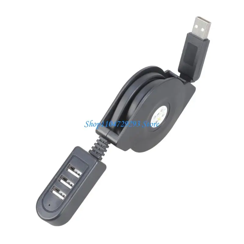 

Y2GD 3 Port USB Charging Splitter Featuring Telescoping Cable and Data Syncs Function