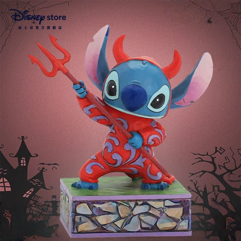 

Disney Official Classic Cartoon Stitch Devil Figurine Collectible Resin Statue Desktop Decor Ornament For Boys Girls Collectors