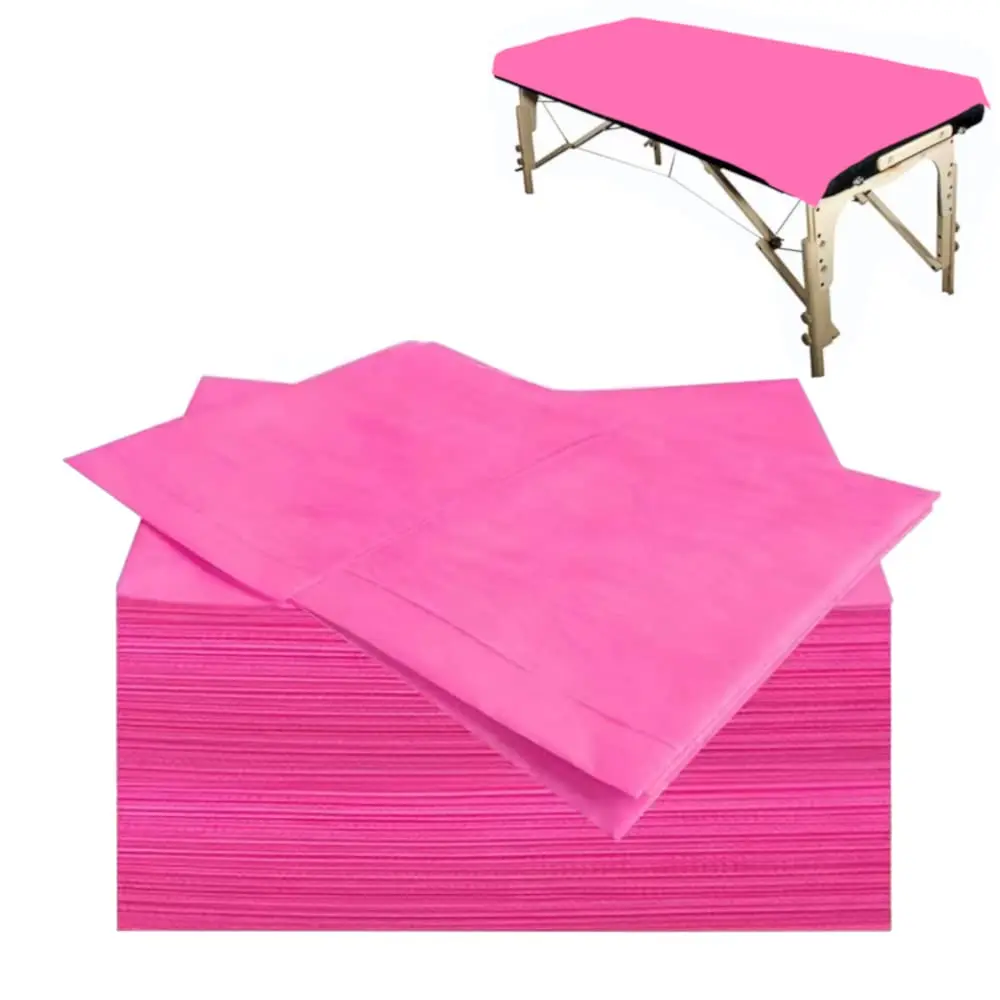 

100PCS Massage Table Sheets, Disposable Spa Bed Sheets Nonwoven Fabric Waterproof Massage Bed Cover