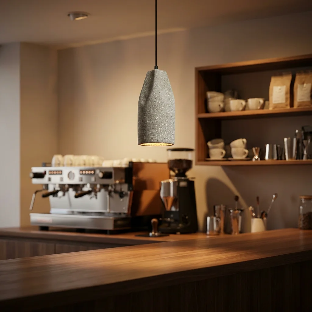 Wabi Sabi Artistic Interior Cafe Art Decor Pendant Lamp Concrete Cement with Textured Finish Staircase Hanging Light Home Decor