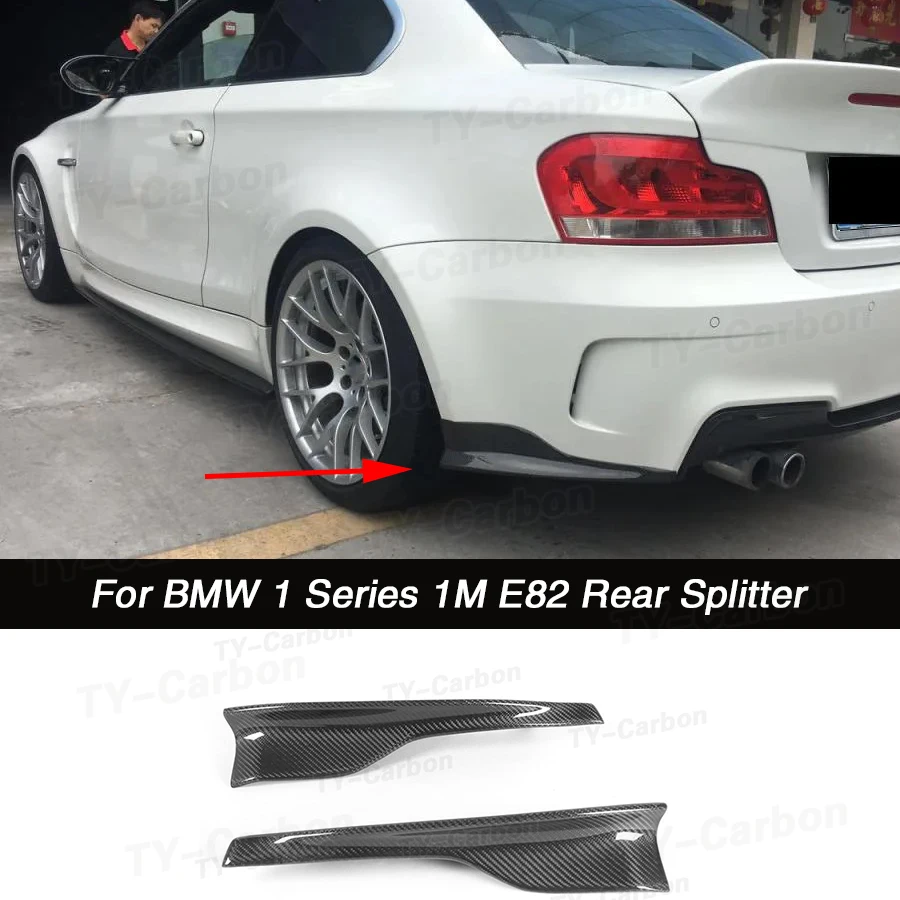 

Carbon Fiber Car Rear Bumper Lip Diffuser Splitters for BMW 1Series 1M E82 M Coupe Bumper 2011 - 2013 Cupwings FRP