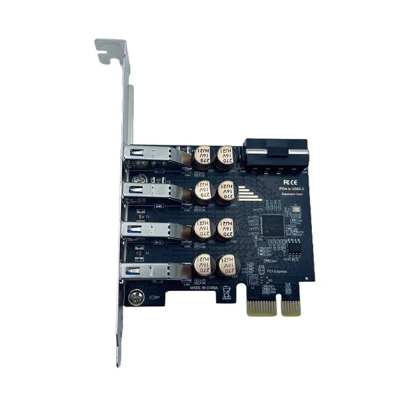 

Discount PCIe to 4 Port USB-A 4Pin Power 5Gbps PCI Express Expansion Card USB 3.2GEN1 Controllor Adapter Desktop PC