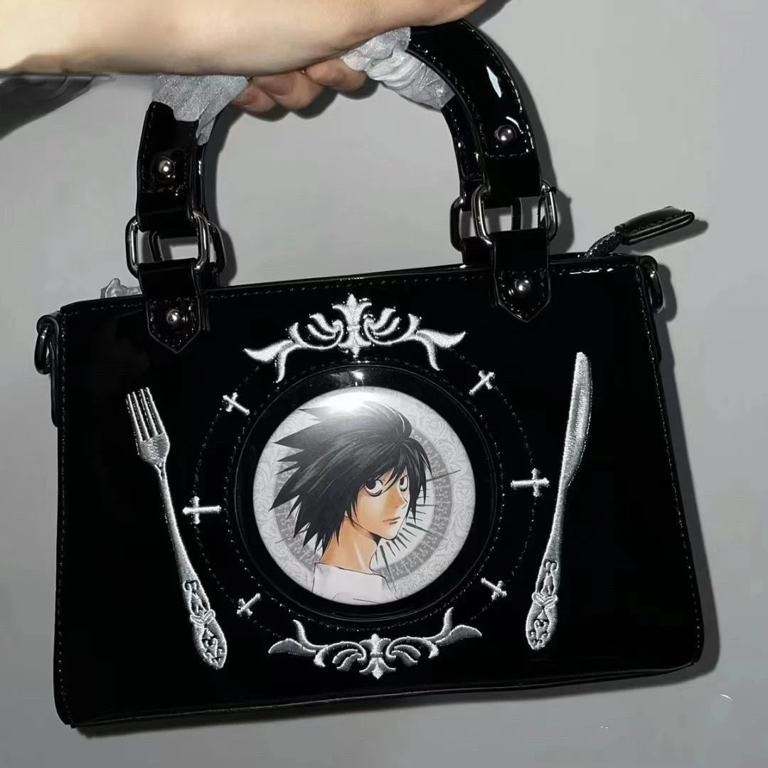 Japanese Punk Harajuku Style Cool Dark Skeleton Dinner ITA Bag Package borsa a tracolla Tote Bags borsa da donna