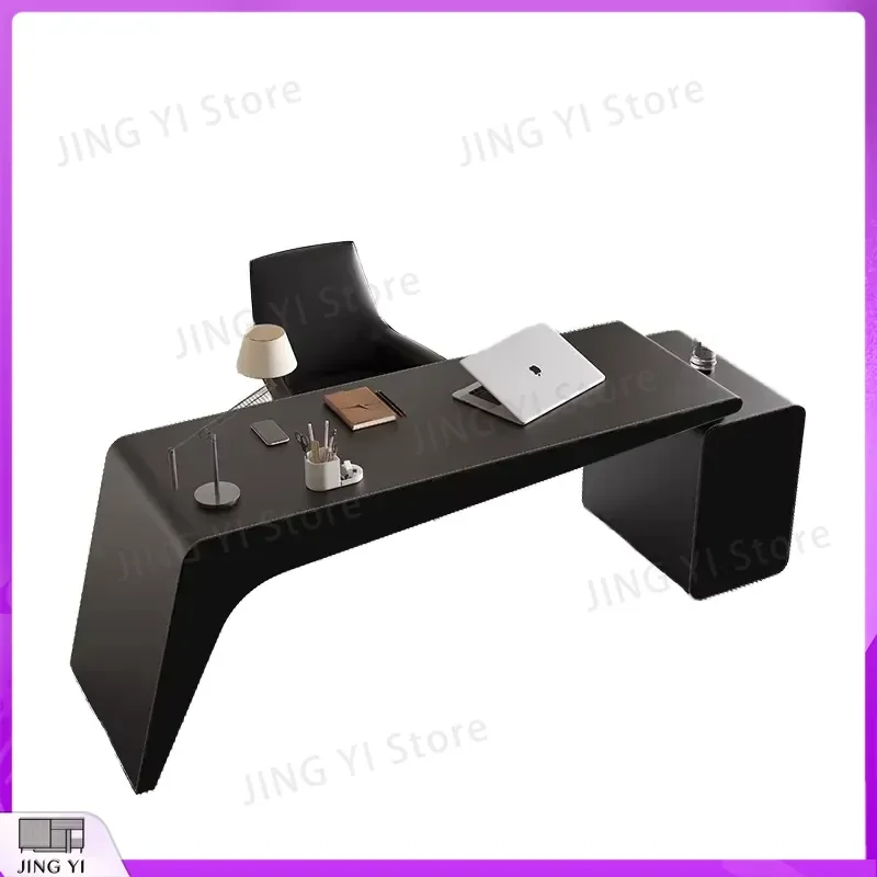 Modern Office Desk for Women CEO Desk Executive Workstation Stable Safe Heavy Duty Steel Frame Adjustable Height Ergonomic