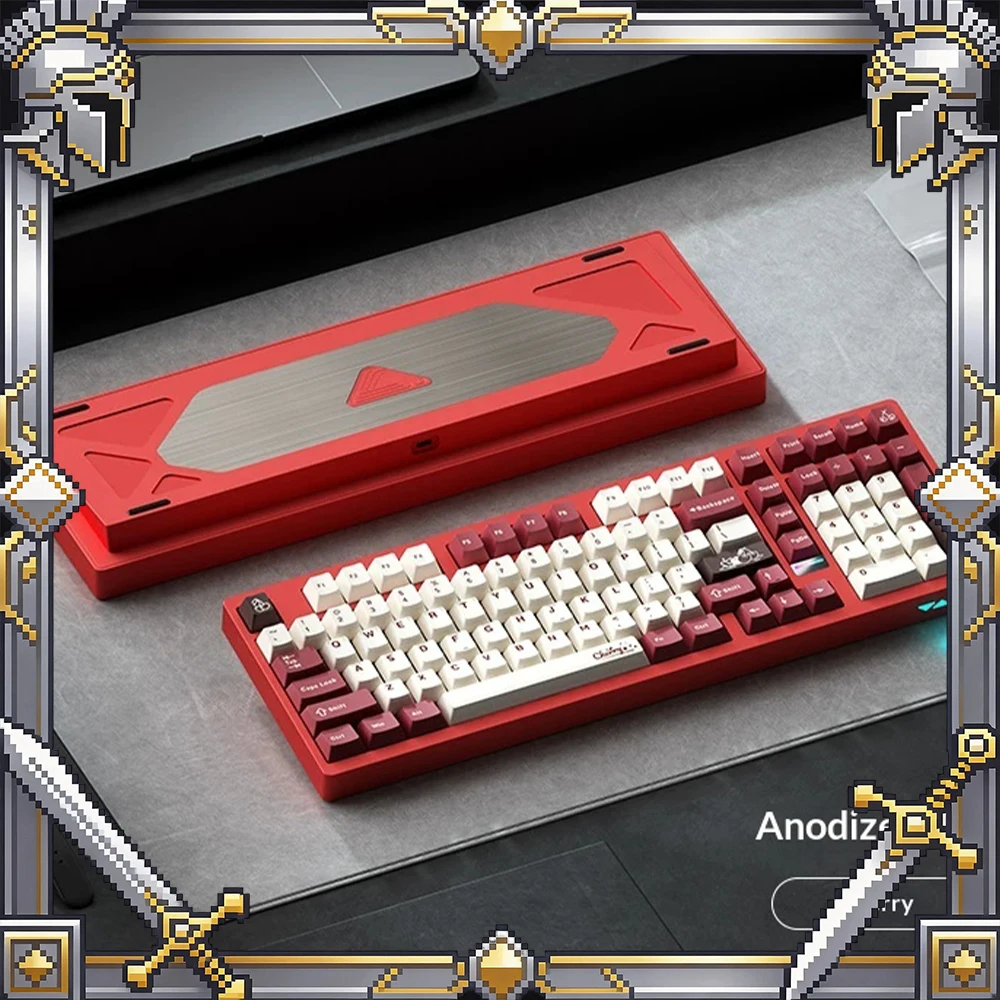 WEIKAV MAX102 Tri-Mode Aluminum Mechanical Keyboard QMK VIA 10000mAh Hot-Swappable RGB For Gifts
