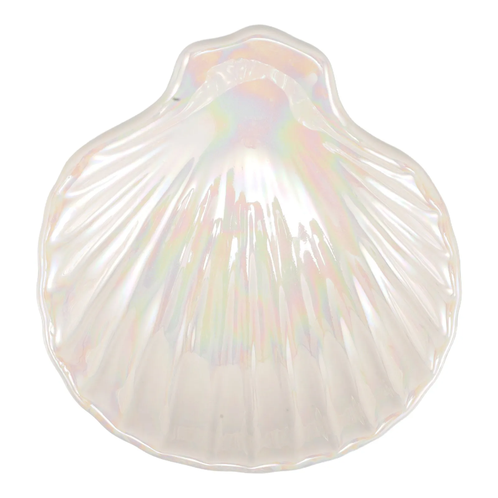 

Shell Shaped Ceramic Jewelry Dish Elegant Decorative Tray for Organizing Rings Lipsticks Keys Desktop Home Decor Accessory