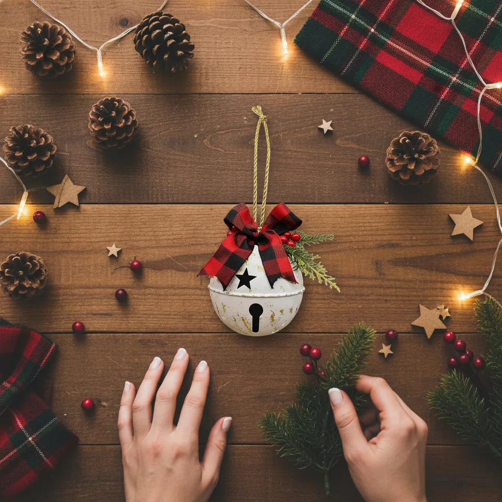 

15 см очаровательные рождественские колокольчики для украшения рождественской елки, рождественские подвесные колокольчики для изготовления венка, украшения для окон и дверей