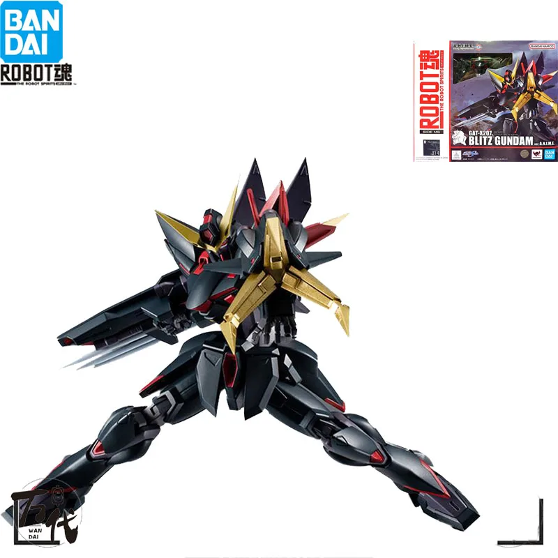 GENUINE BANDAI GUNDAM ROBOT SPIRITS SEED GAT-X207 BLITZ GUNDAM MOBLIE SUIT ANIME ACTION FIGURES MODEL COLLECTIBLE ORNAMENT