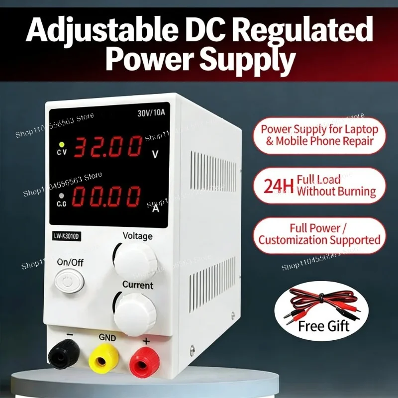 110V-220V Adjustable DC Power Supply 15V 32V 60V 100V Output Regulated Lab Bench Supply for Phone Laptop Repair