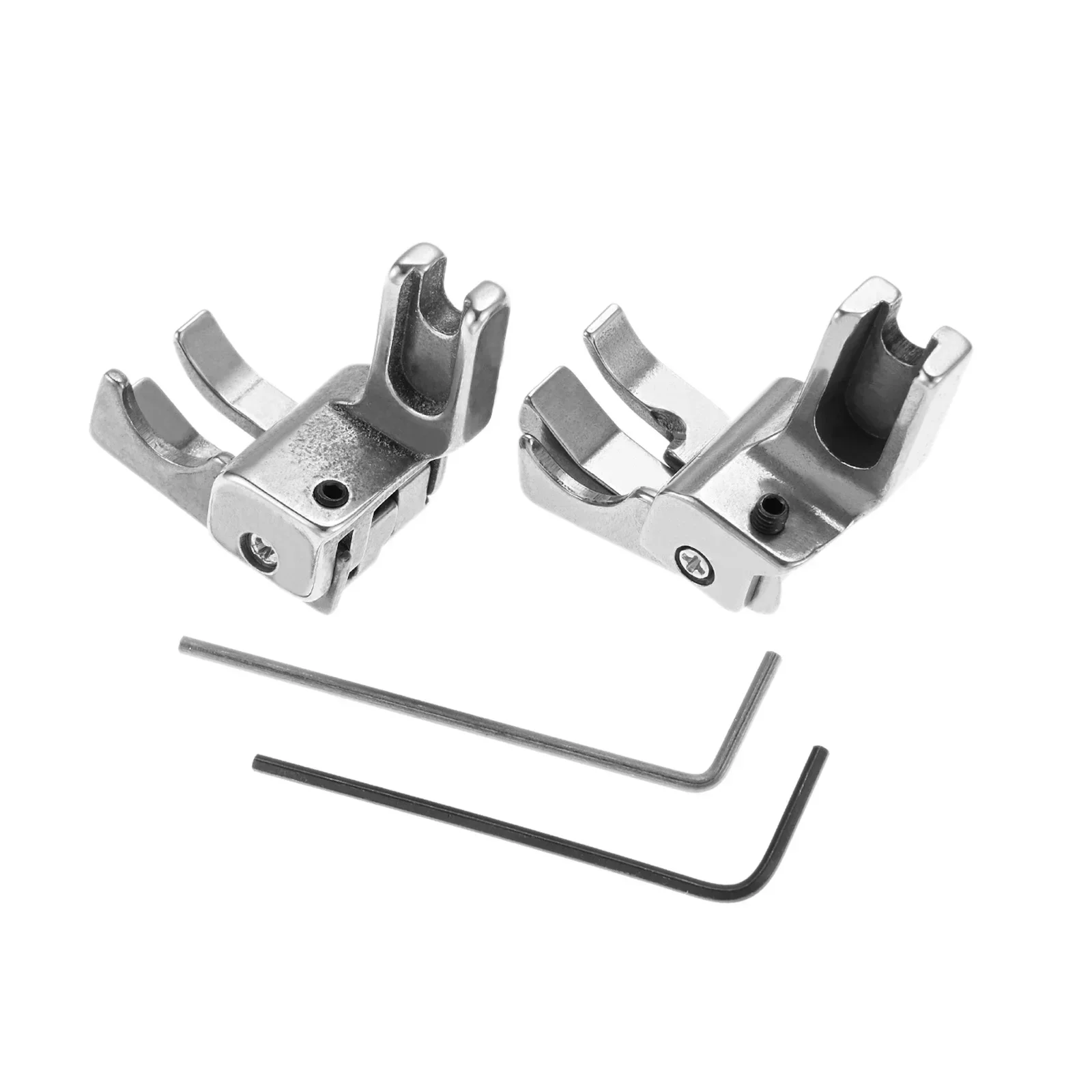 Steel Industrial Lockstitch Sewing Machine High and Low Flange Presser Foot Open Wire Stop Double Tangent Foot 211-14 211-15