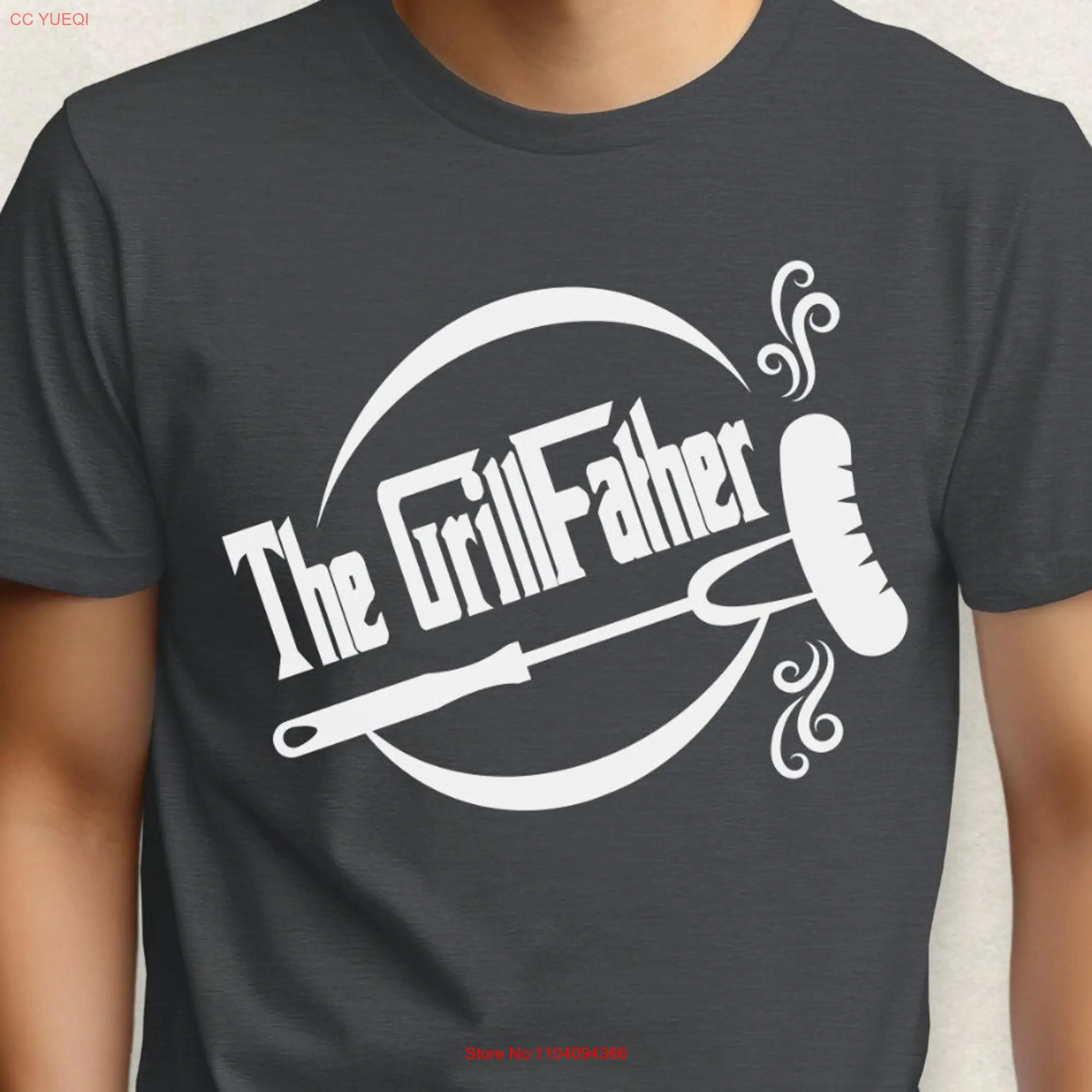 The Grillfather BBQ T Shirt Grill Dad Life Humor Joke for Him Father's Day Mom Pun long or short sleeves