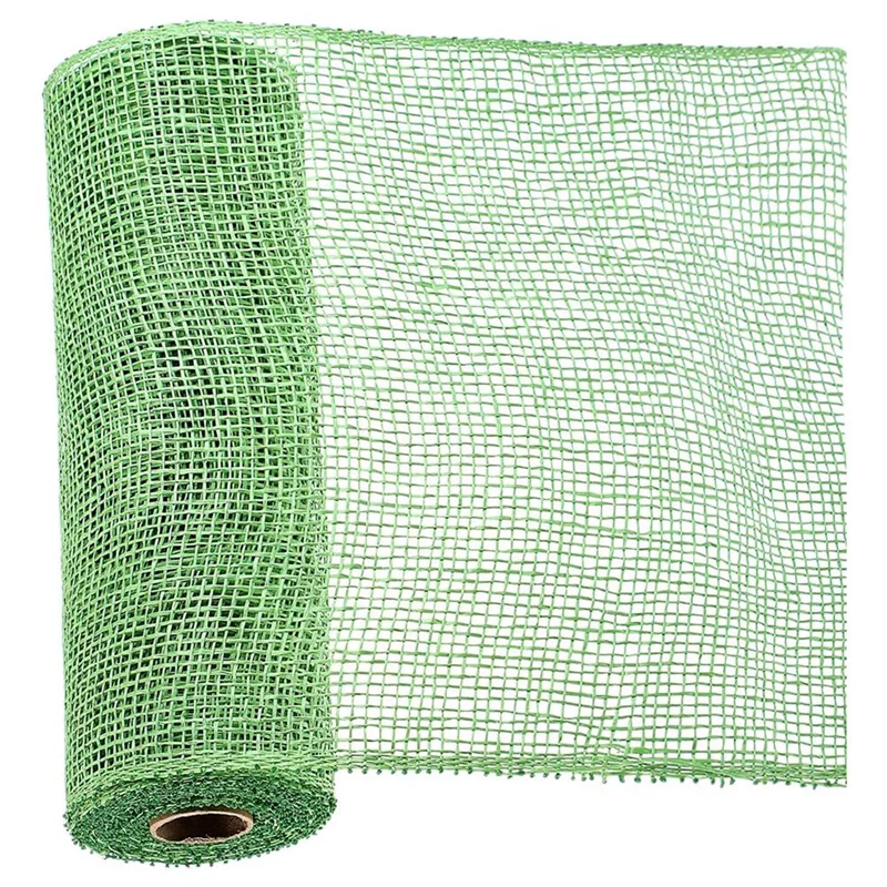 3 Rolls Burlap Decoration Mesh 10 Inch Wide Decorative Mesh Ribbon Wrapping Ribbon Rolls for Craft DIY Making