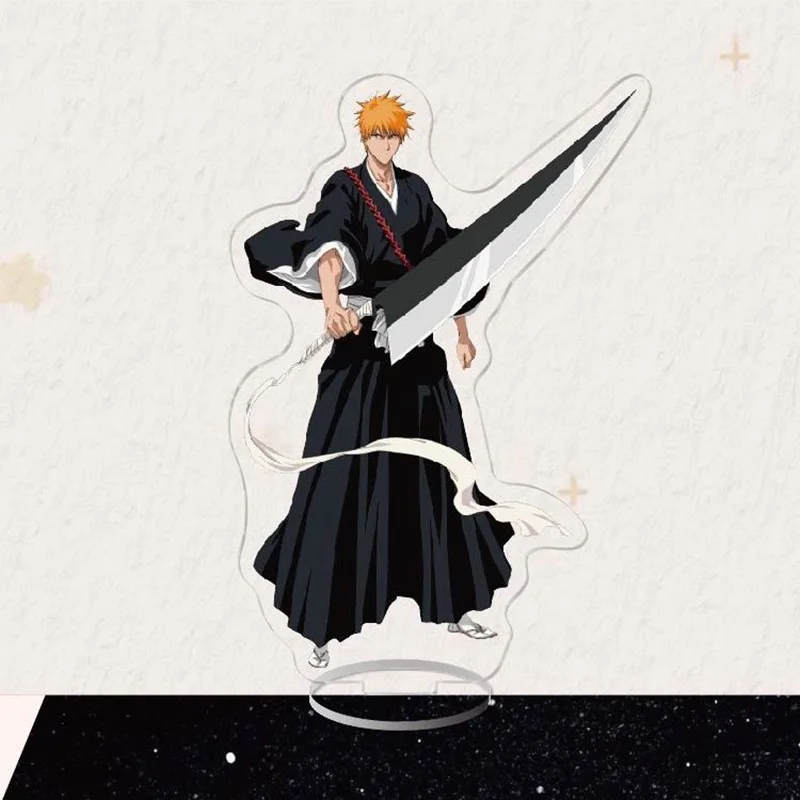 Hot Anime BLEACH Figures Kurosaki Ichigo Kuchiki Rukia Acrylic Stand Model Character Abarai Renji Desk Decor Prop Christmas Gift