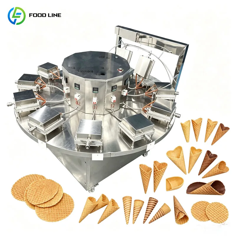 Automatic Wafer Stick Machine Commercial Wafer Roll Making Equipment Crispy Biscuit Production Customized