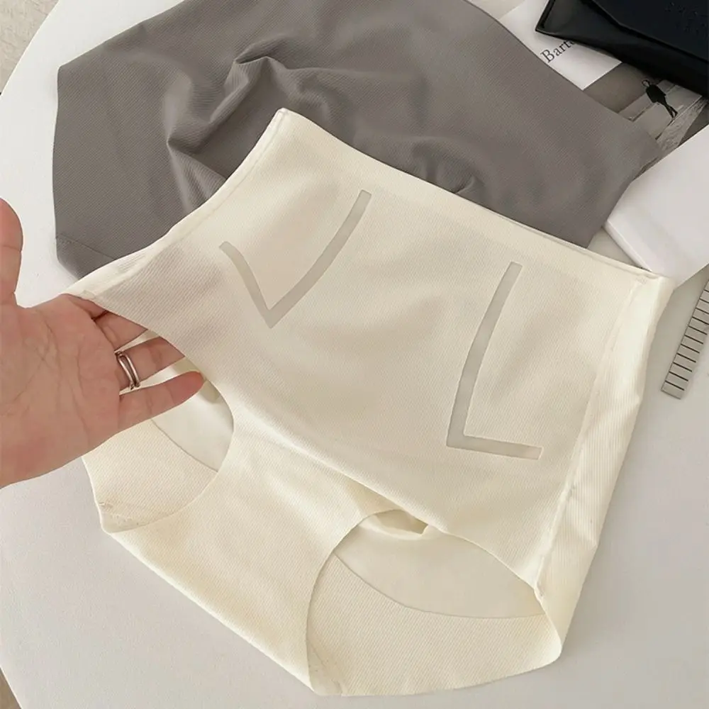 Mutandine modellanti in seta di ghiaccio da donna a vita alta in cotone con cavallo dopo il parto Intimo invisibile Intimo senza cuciture femminile