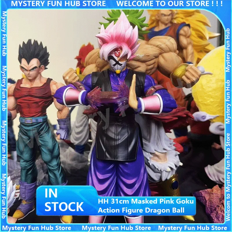 

HH 31 см в маске розовая фигурка Гоку Dragon Ball Super Saiyan аниме фигурка Коллекционная статуя Gk модель игрушки на день рождения подарки