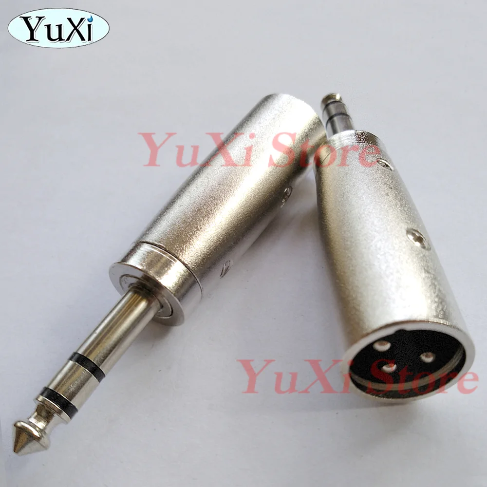 1/2 قطعة مطلي بالنيكل 3Pin XLR أنثى إلى 1/4 6.35 مللي متر ذكر جاك التوصيل ستيريو ميكروفون محول موصل TRS TS إلى XLR محول
