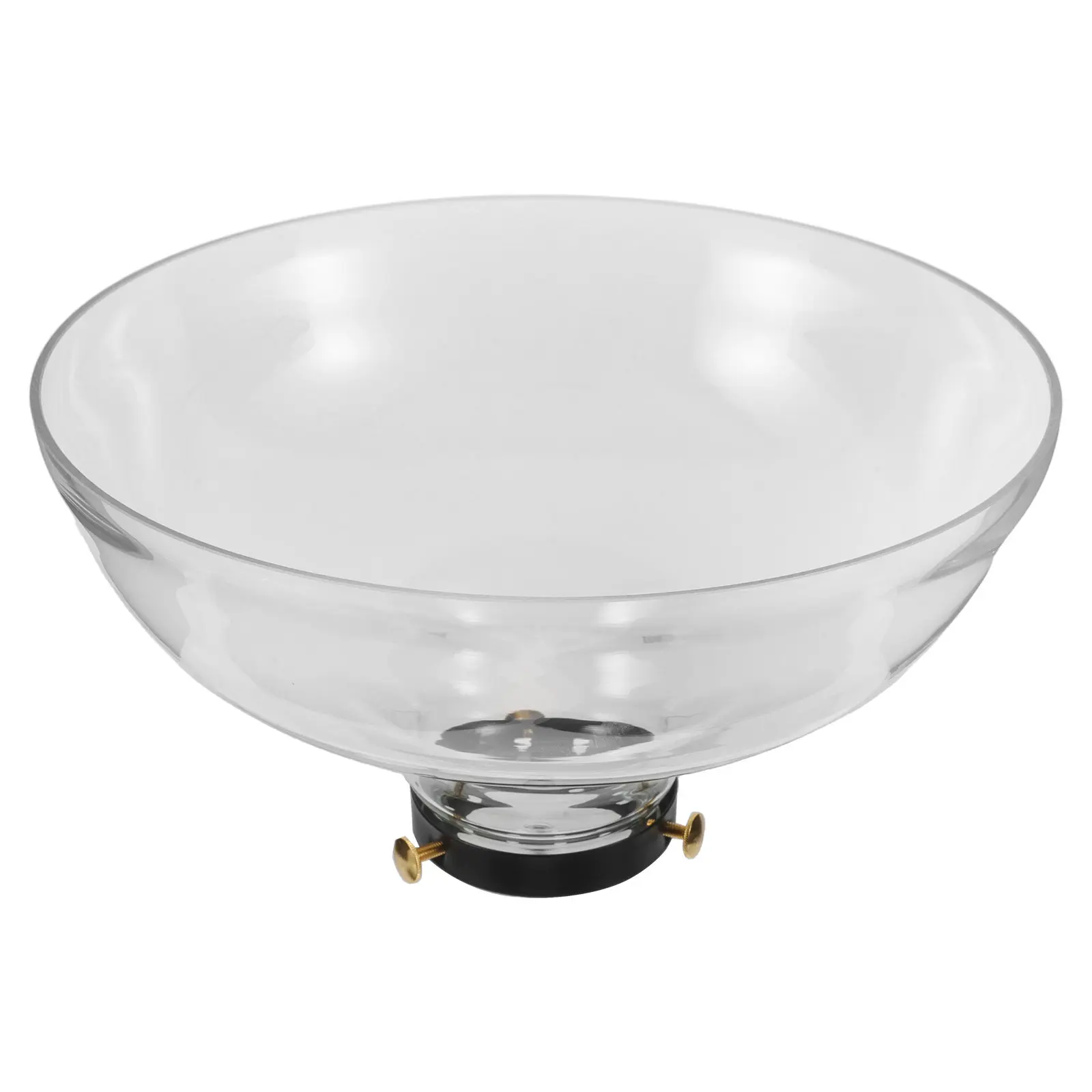Hand-Blown Clear Glass Shade Funnel Design Heat-Resistant Borosilicate Lampshade for Table Lamps Easy to Clean Decorative