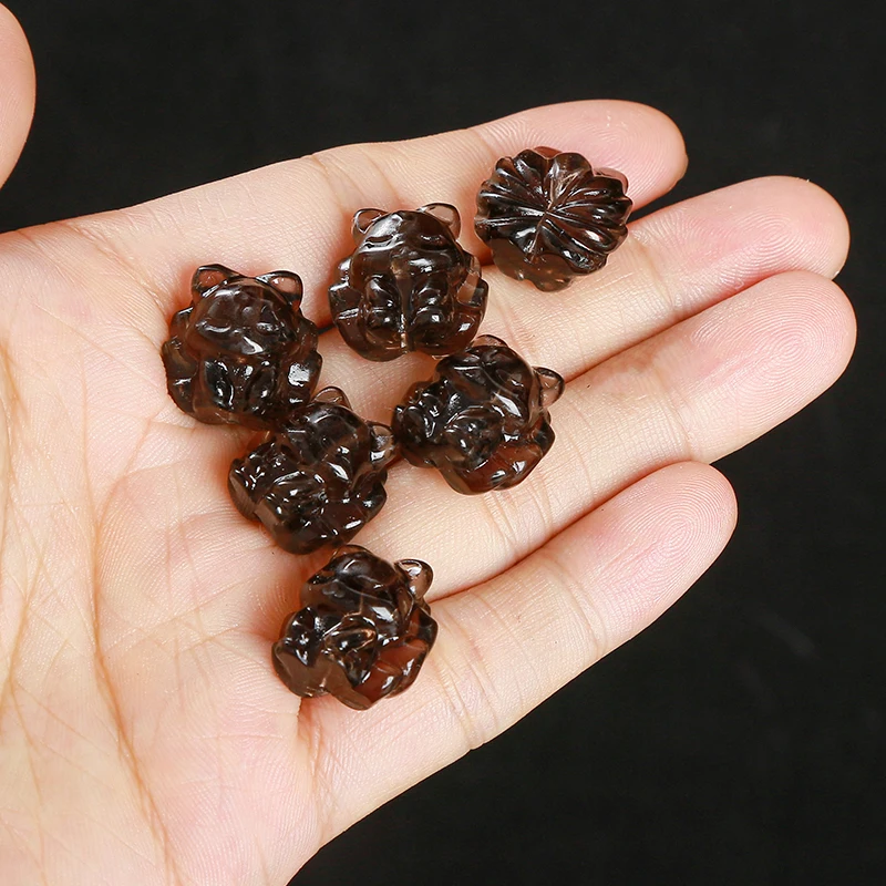 1 PC Natural Stone Ice Obsidian Carved Fox Shape Bead With Hole Pendants For Jewelry Making Diy Necklace Bracelet Accessory
