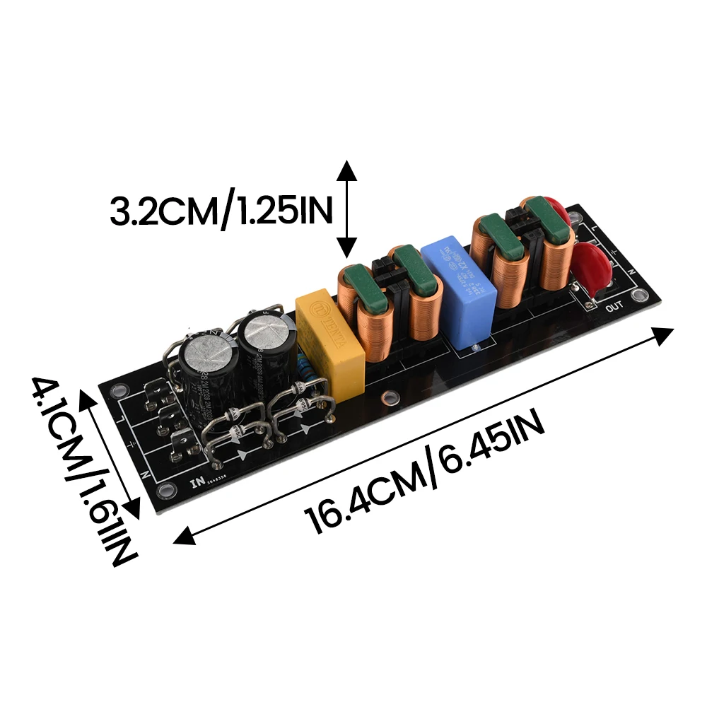 2000W 15A EMI Power Filter Module High Efficiency DC Power Supply Filter DIY Audio