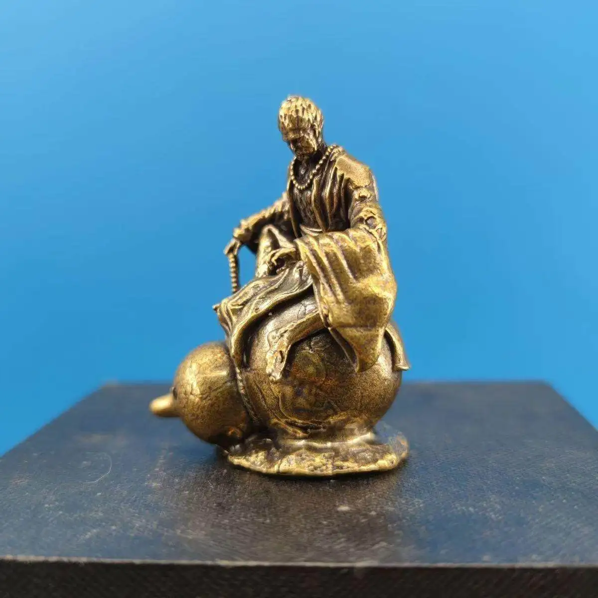 Brass Black Myth Old Monkey King Model Miniature Landscape Decoration Anime Trendy Collectible Ornament Game Sun Wukong Figurine