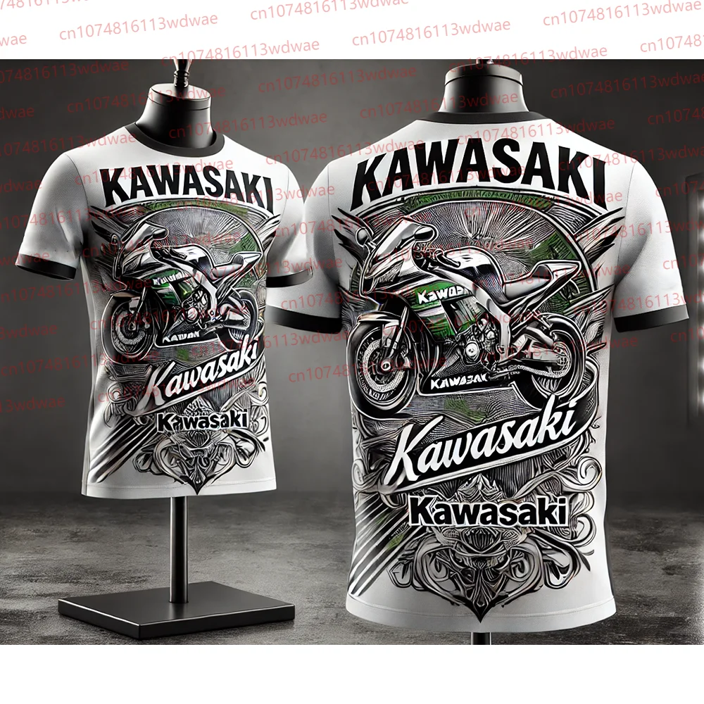 Sommer Outdoor Sport T-Shirt Kawasaki T-Shirt Schnell trocknend Trainingsanzug Motorrad Team T-Shirt MOGP Rennanzug Kind Racing T-Shirt