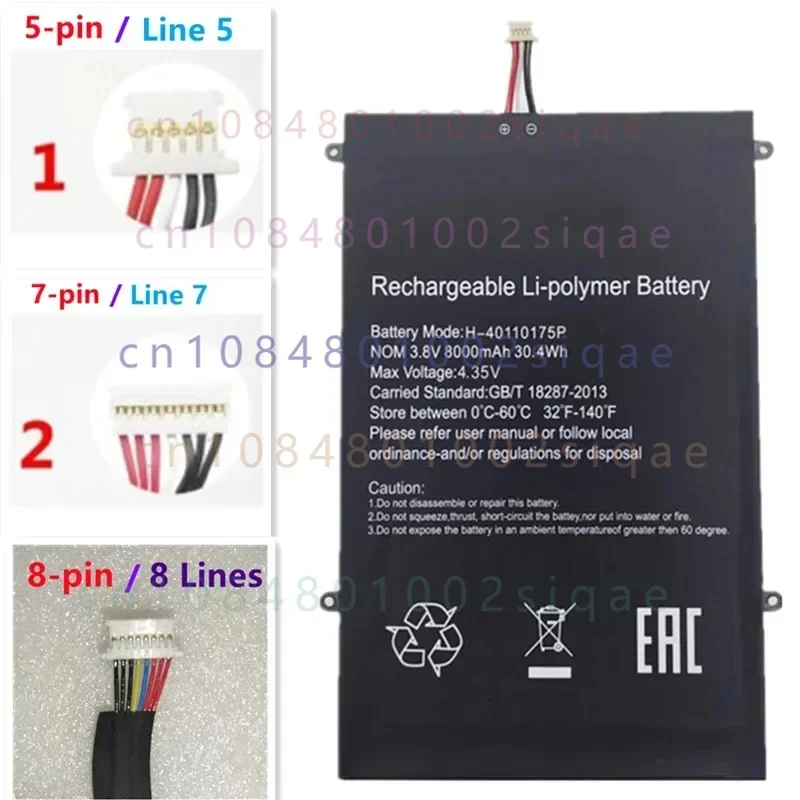 H- 40110175 P HW 429576 P PL. 3588106 P-2P. 35100220 35100110   Laptop Battery For Haier Jane N14 NT14C S14-S TM 128G Chuwi LapB